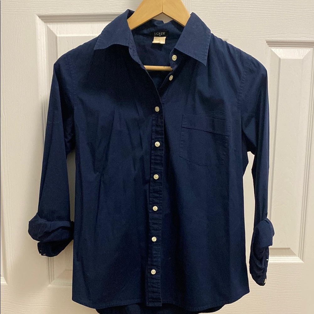 J.Crew Navy Button-Up Shirt